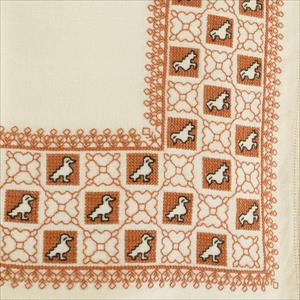 Tablecloths hand embroidered linen TOVAGLIA CON PUNTO ASSISI - image 3