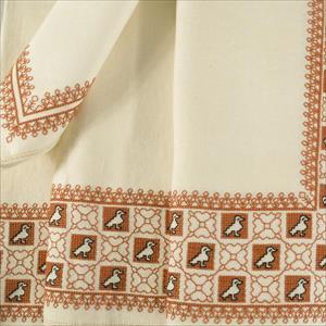 Tablecloths hand embroidered linen TOVAGLIA CON PUNTO ASSISI - image 4