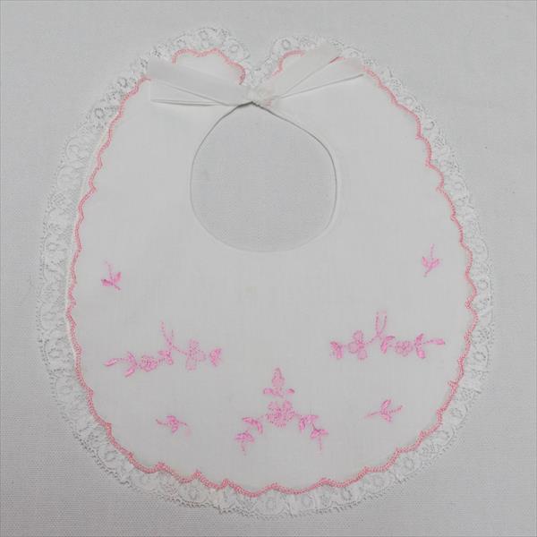  BAVAGLINO CON FIORI ROSA - immagine 1