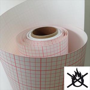 PVC autoadesivo bianco pellicola quadrettata in carta siliconata h1,47m