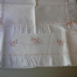 Sheets wheelchair hand embroidered Lenzuolo Carrozina 9 - image 4
